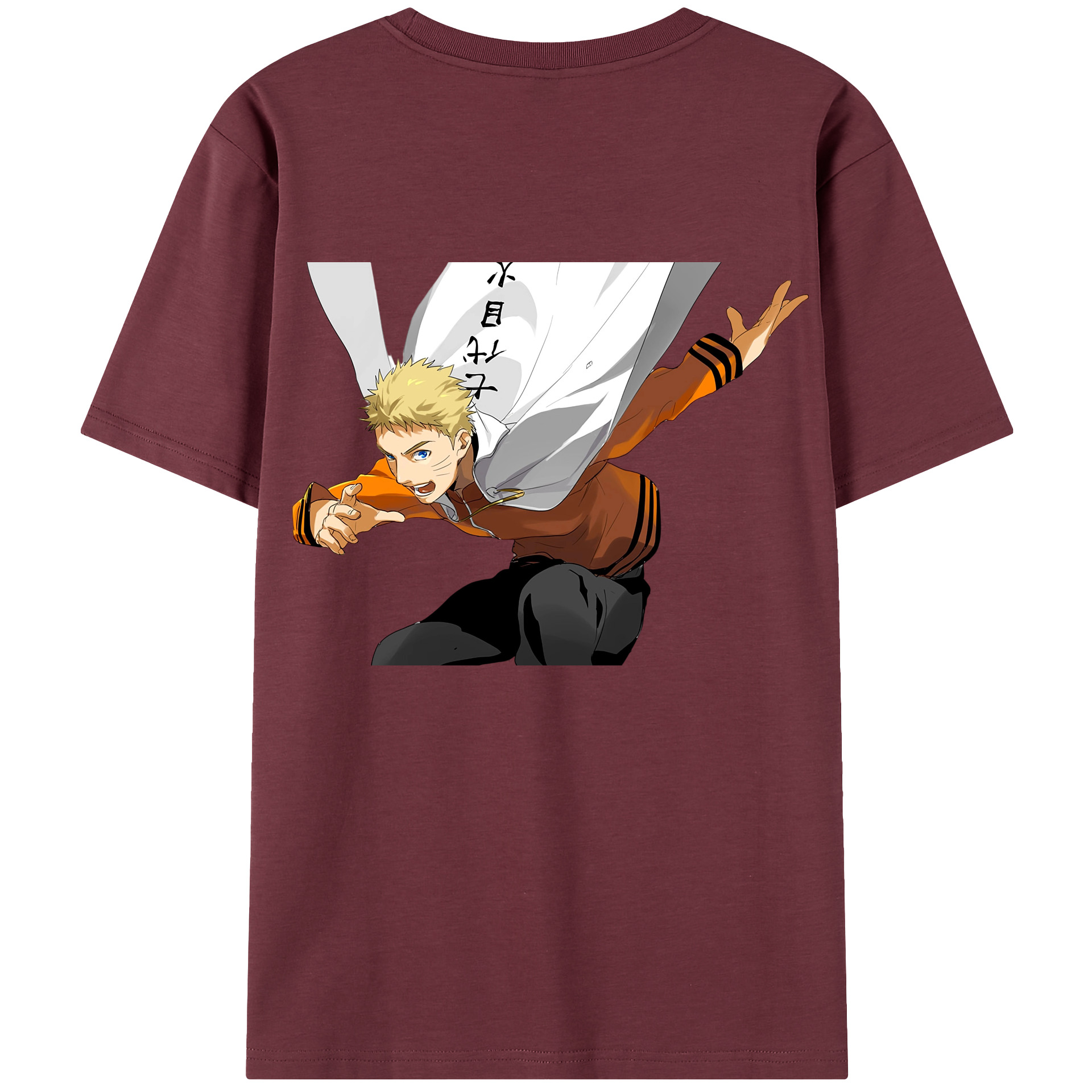 （画像用） NARUTO -ナルト- うずまき ナルト Uzumaki Naruto 綿100％半袖Tシャツ（背面プリント）